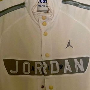 Original Jordan Warm Up. White Silver All Original Markings And Black and Gray
